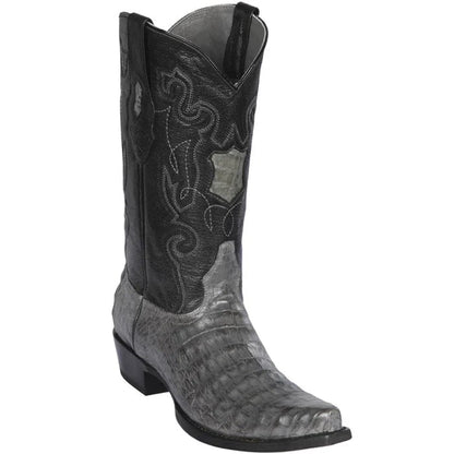 Los Altos Boots - Mens Dress Cowboy Boot - Low Priced Grey Caiman Cowboy Boots - in Grey