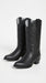 Men’s Los Altos Black Elk Leather J Toe Cowboy Boots, Handmade Western Dress Boots