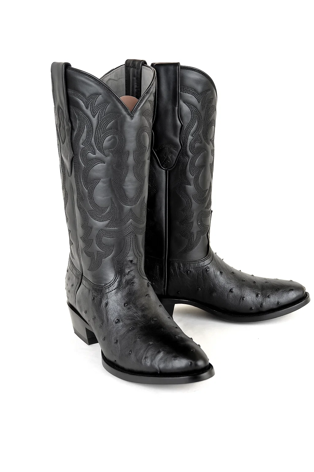 Botas de Avestruz Original Punta Redonda LAB-6503