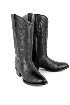 Botas de Avestruz Original Punta Redonda LAB-6503