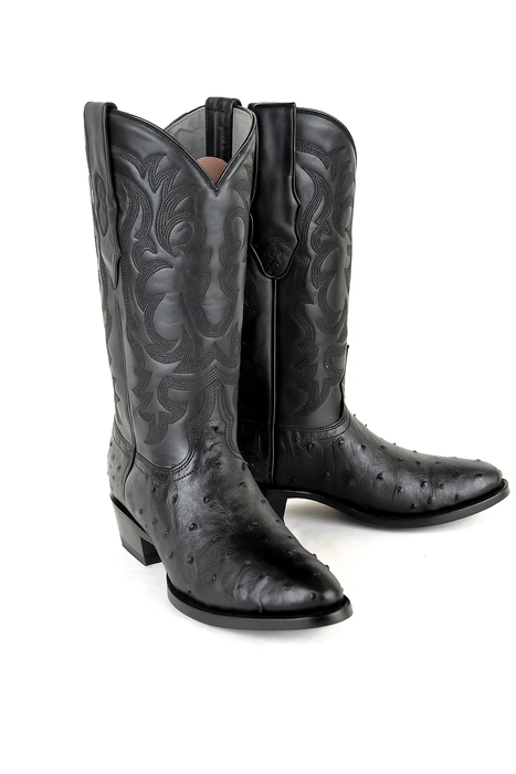 Botas de Avestruz Original Punta Redonda LAB-6503 — MensUSA