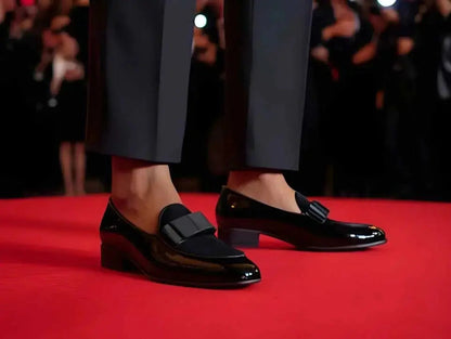 Carrucci Bow Tie Patent Leather Oxford - Luxury Formal Shoe