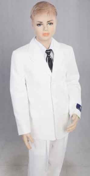 Boy's 2 Piece Kids Sizes White Three Buttons With Suit Prefect for toddler Suits wedding attire outfits