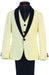 Boys Kids Sizes Tuxedo Suit AFT 3-Buttons Vest Suede Shawl Suit With Adjustable Tie Ivory