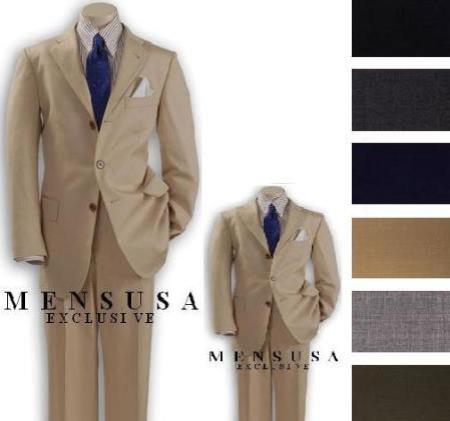 Khaki Super fine Kids Sizes 2 or 3 Buttons Suit Perfect for toddler Suits wedding attire outfits/ 1 Men + 1 Boy MATCHING SETs FOR BOTH FATHER AND SON