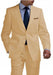 Men's Sand Linen Tapered Cutting Two Button Suit - Mens Linen Suit