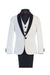 White Boy'S Kids Sizes Classic Fit 1 Button Suede Shawl Suit Perfect For Toddler Suit Wedding Attires Outfits