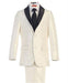 Boys Kids Sizes Tuxedo Suit Perfect for toddler Suit wedding attire outfits White With Adjustable Tie