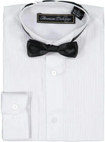Boys White Tuxedos Shirt and Bowtie Set