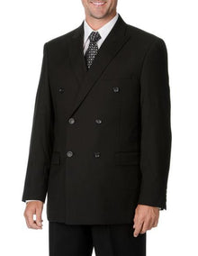Brand: Caravelli Collezione Suit - Caravelli Suit - Caravelli italy Caravelli Men's Double Breasted Button Closure Black Double Vent Suit