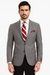 Mantoni Suit - Signature Menswear Wool Fabric SuitsOutlet - Brand Men's Slim-fit Grey patterned 2-button Suit - High End Suits - High Quality Suits