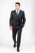 Mantoni Suit - Signature Menswear Wool Fabric SuitsOutlet - Brand Men's Black Vested Suit  - High End Suits - High Quality Suits