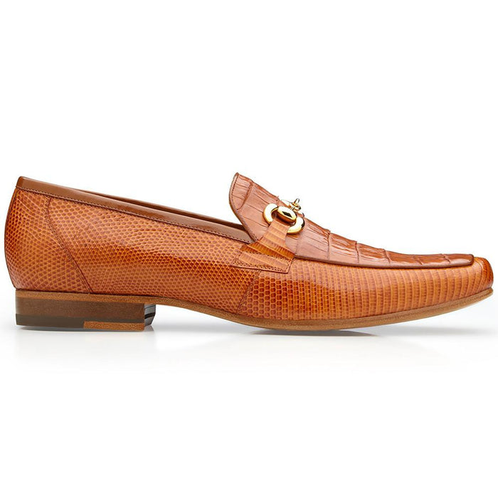 Belvedere Mens Brandy Color Crocodile Lizard Loafers Udine