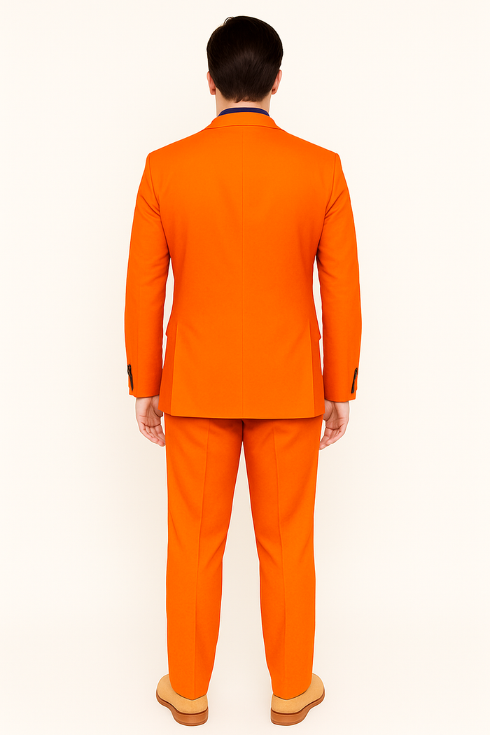 SKU#JA57926 Bright Orange Suit With Pants - Light Orange Suit