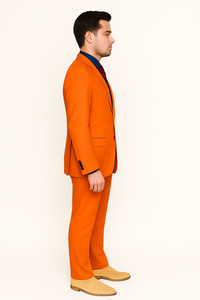 SKU#JA57926 Bright Orange Suit With Pants - Light Orange Suit