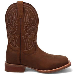 Dan Post Men's Brigston Brown Leather Broad Square Toe Western Boots - Image 2