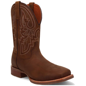 Dan Post Men's Brigston Brown Leather Broad Square Toe Western Boots - Image 6