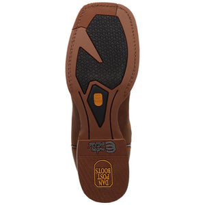 Dan Post Men's Brigston Brown Leather Broad Square Toe Western Boots - Image 4