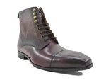 Carrucci Brogue Cap Toe Leather Boot