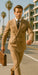 Wool Suit - Italian Made Business Suit by Statement Men's 100% Wool 2 Piece Double Breasted Suit - Subtle Windowpane