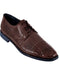 Brown Dress Shoe BROWN Genuine Caiman Crocodile With Lizard Dress Oxford Los Altos Shoes