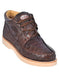 Los Altos Boots Men'S Stylish Brown Genuine Caiman & Ostrich Skin Casual Dress Sneaker