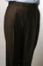 Brown, Parker, Pleated Pants Lined Trousers unhemmed unfinished bottom