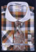 French Cuff Set White Collar Two Toned Contrast Bright Checker Brown Plaid ~ Windowpane Men'S Dress Shirt