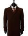 100% Plush MicroFiber Brown Top Coat for Men