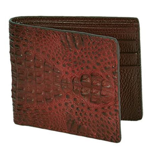 Men's Genuine Exotic Animal Skin Wallet ~ billetera ~ CARTERAS Brown / Cafe Genuine Gator Card Holder Wallet