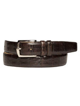 Men's Mezlan Belts Brand Soft Nubuck Backing Genuine Crocodile Brown Skin Handmade Cinturon De Cocodrilo