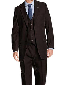 Men's 3 Piece Heather Brown  Suit