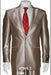 Champagne Suit Shiny Sharkskin Flashy Tan~champagne ~ Beige~Taupe 2 Button Style Jacket Flat Front Pants Notch Collar