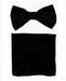 Velvet Bowtie with Hanky Brown