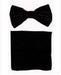 Velvet Bowtie with Hanky Brown