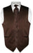 Men's Dress Vest & NeckTie Chocolate Brown Vertical Stripes Design Set - Men's Neck Ties - Mens Dress Tie - Trendy Mens Ties