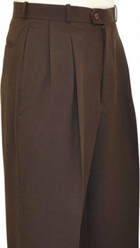 Mens Pleated Dress Pants Chocolate Brown Wide Leg Slacks Pleated Baggy Dress Trousers Unhemmed Unfinished Bottom White / Dress size Pants : 44 Mens Pleated Dress Pants Chocolate Brown Wide Leg Slacks Pleated Baggy Dress Trousers Unhemmed Unfinished Bottom White / Dress size Pants : 44