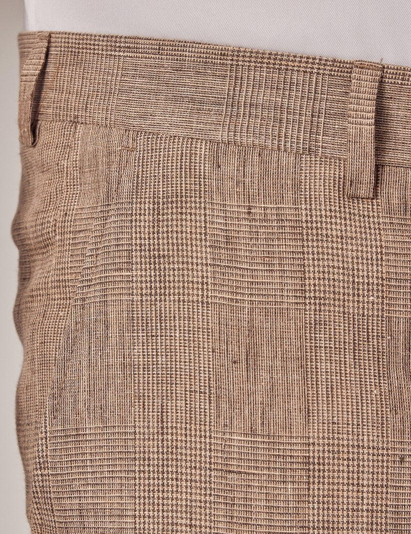 Mens Linen Suit For Beach Wedding - Summer Suit in Brown