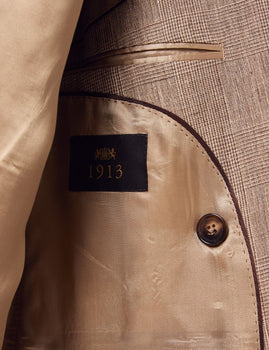 Mens Linen Suit For Beach Wedding - Summer Suit in Brown