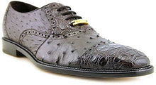 Belvedere Onesto Mens Brown Ostrich Croco Cap Toe Shoes 1419