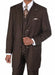 Men’s Brown Pinstripe 3-Piece Suit – Classic Wide Lapel Zoot Suit Classic Fit Pleated Pants