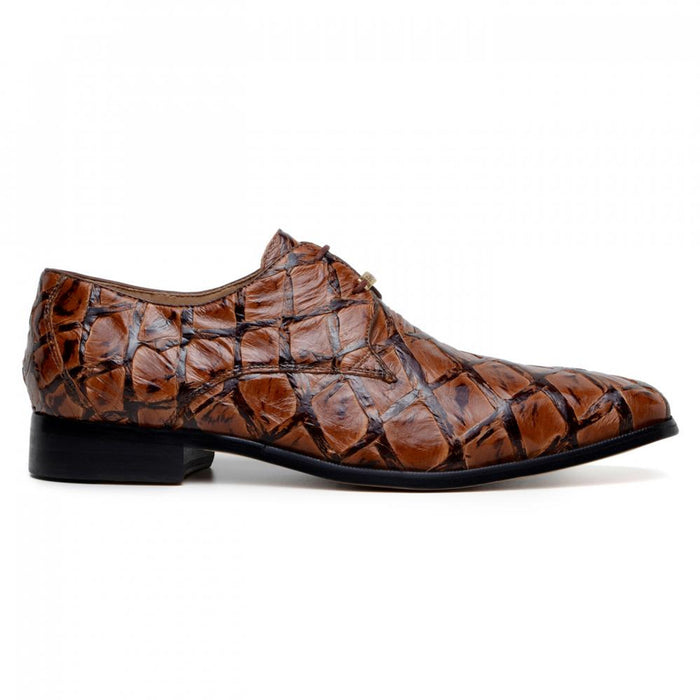 Belvedere Men's Brown Pirarucu Dress Shoes Renzo - Image 3