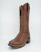 Los Altos Men's Brown Leather Wide Square Toe Rubber Sole Boot