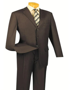  Classic 3-Button Brown Suit 