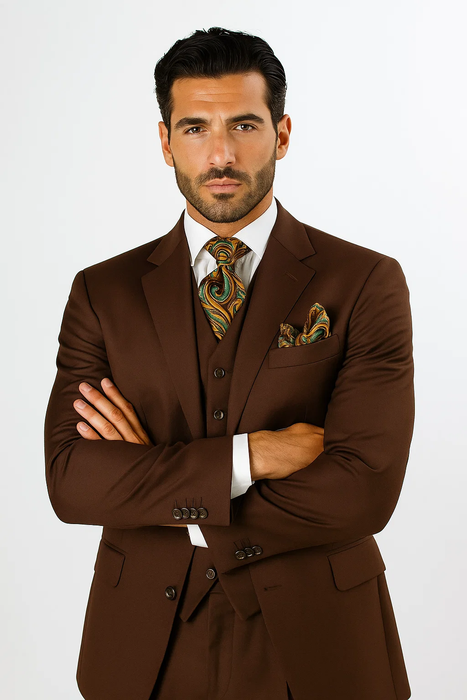  Brown Three-Piece 