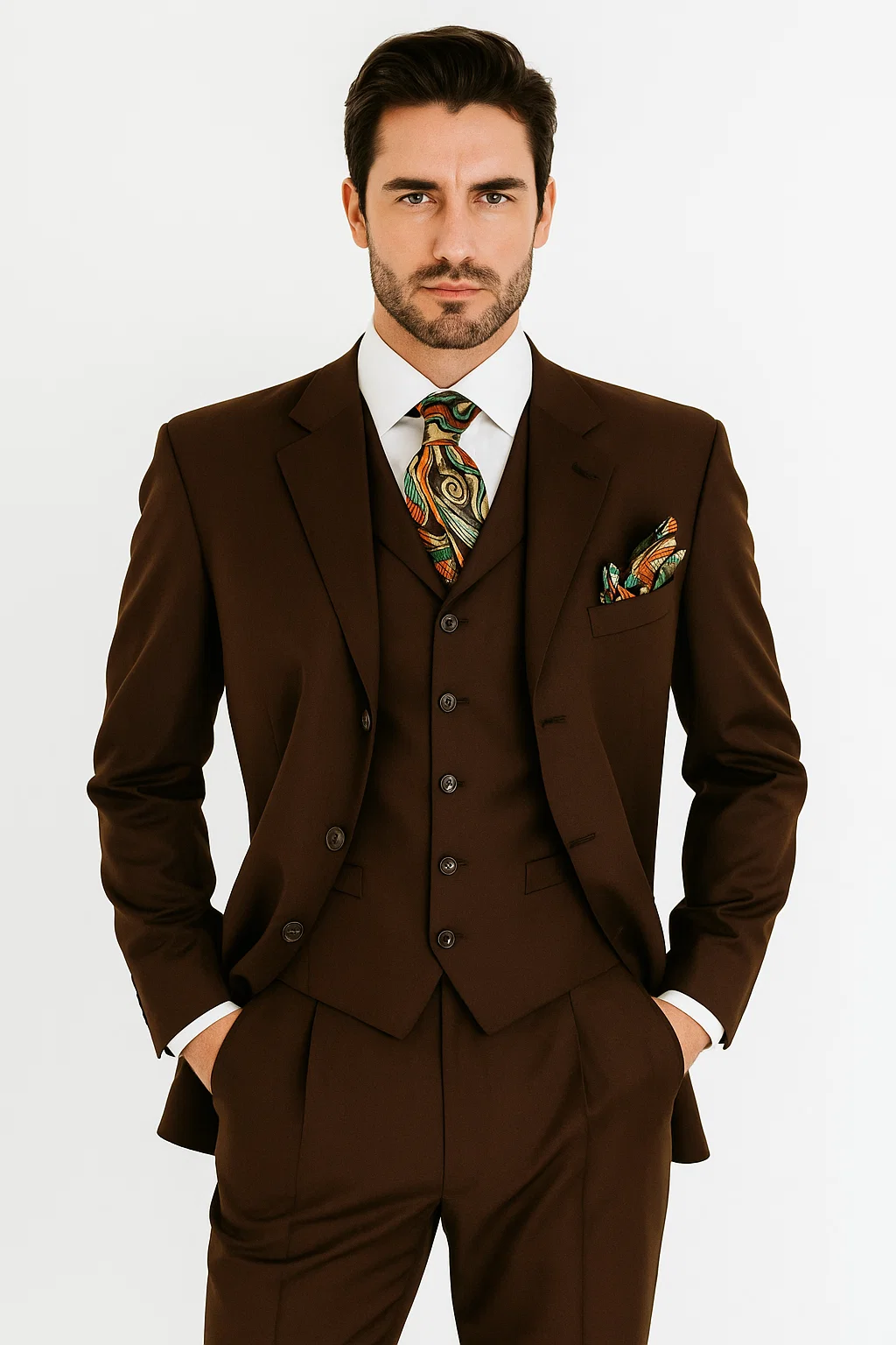  Brown Three-Piece 