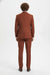 Men’s Orangish Rust Brown Three-Piece Suit –   Slim Fit Jacket, Vest and Tailored Pants in Brick Color
