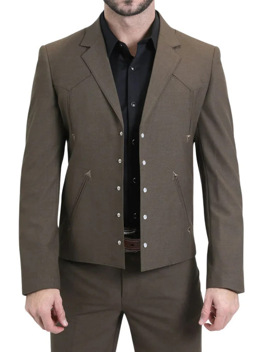 Traje Vaquero Sstilo Chalino Para Hombre Black Brown Navy Tan Gray
