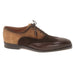 Men Brown and Cognac Suede Wing Tip Oxford By Mezlan Made In Spain Brand