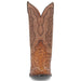 Dan Post Men’s Saddle Brown and Chocolate Tempe Full Quill Ostrich 12” Round Toe Leather Boot